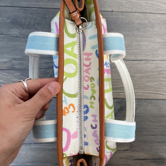 White Coach Scribble Graffiti Bag. - Picture 3 of 5